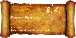 Marek Amália névjegykártya
