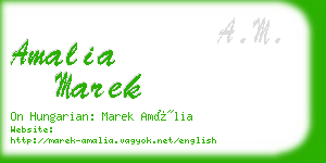 amalia marek business card